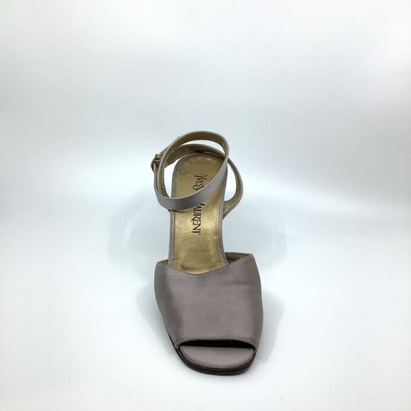 YVES SAINT LAURENT 90s Champagne Satin Strappy Heel - Picture 7 of 9